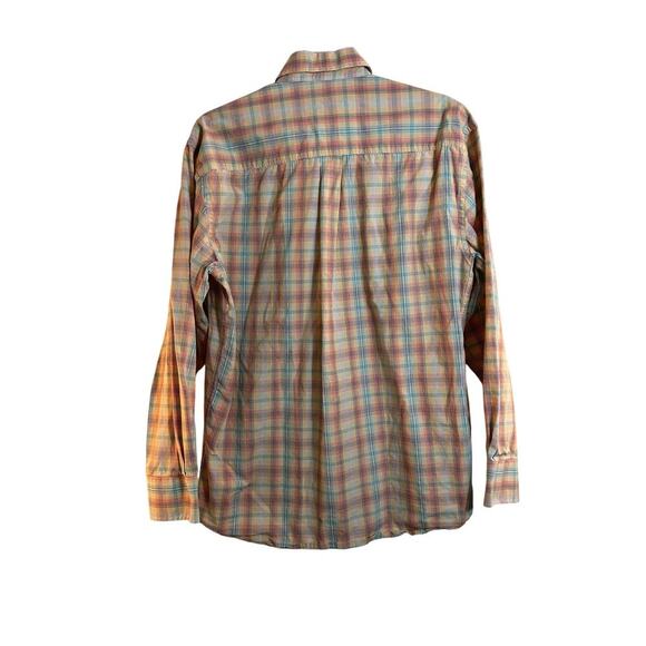 ALAN FLUSSER Men’s Rainbow Plaid Casual Button Down Shirt / Size: M - Picture 2 of 6